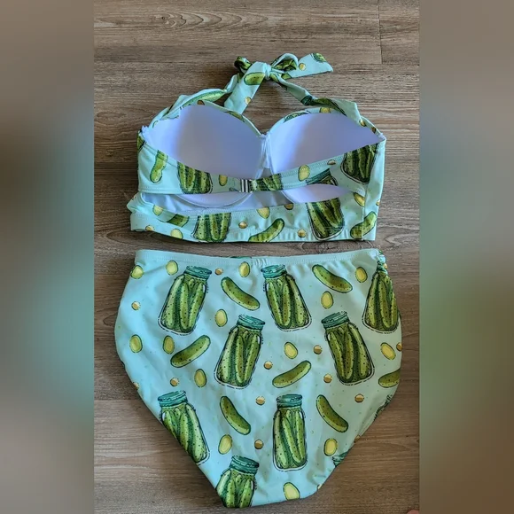 Pickle Print Halter Bikini Set - Picture 4 of 4